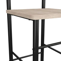 Herrendiener Kleiderständer 43 x 119 cm schwarz/hellbraun