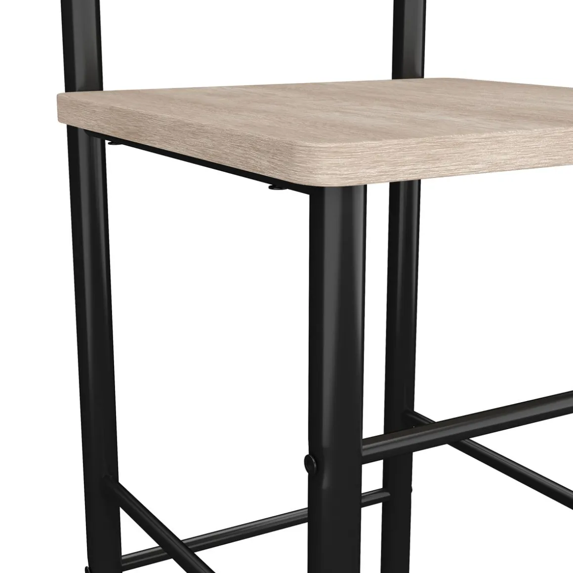 Herrendiener Kleiderständer 43 x 119 cm schwarz/hellbraun