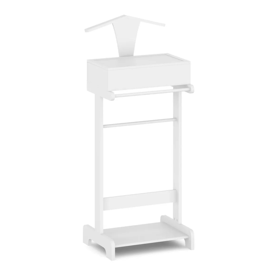 Herrendiener Kleiderständer VIRELlE 44 x 110 cm weiss