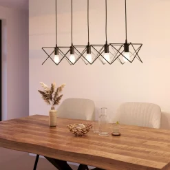 Hängelampe SOLARA 5 Lampen schwarz