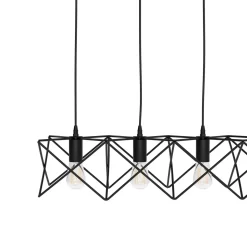 Hängelampe SOLARA 5 Lampen schwarz