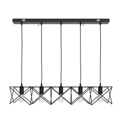 Hängelampe SOLARA 5 Lampen schwarz