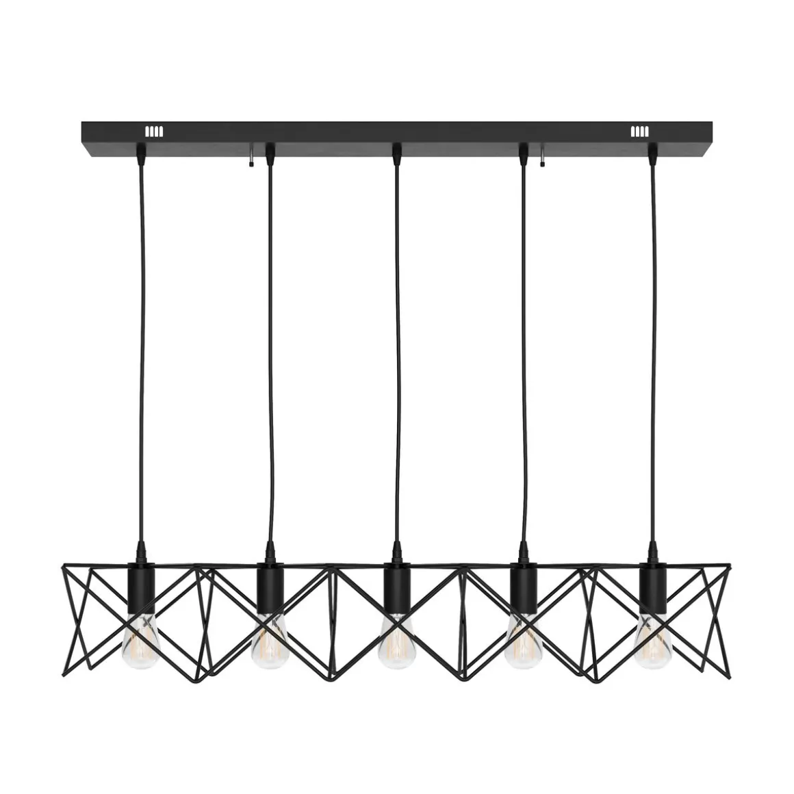 Hängelampe SOLARA 5 Lampen schwarz