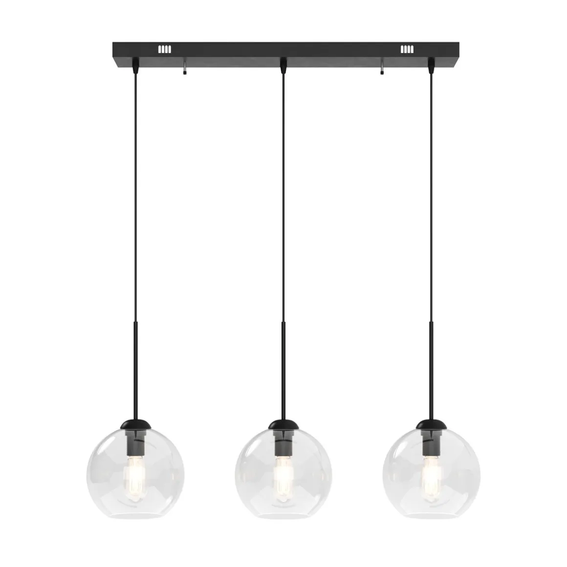 Hängelampe ZINIA 3 Lampen schwarz