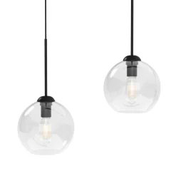 Hängelampe ZINIA 3 Lampen schwarz