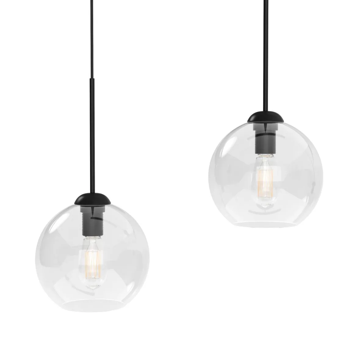 Hängelampe ZINIA 3 Lampen schwarz