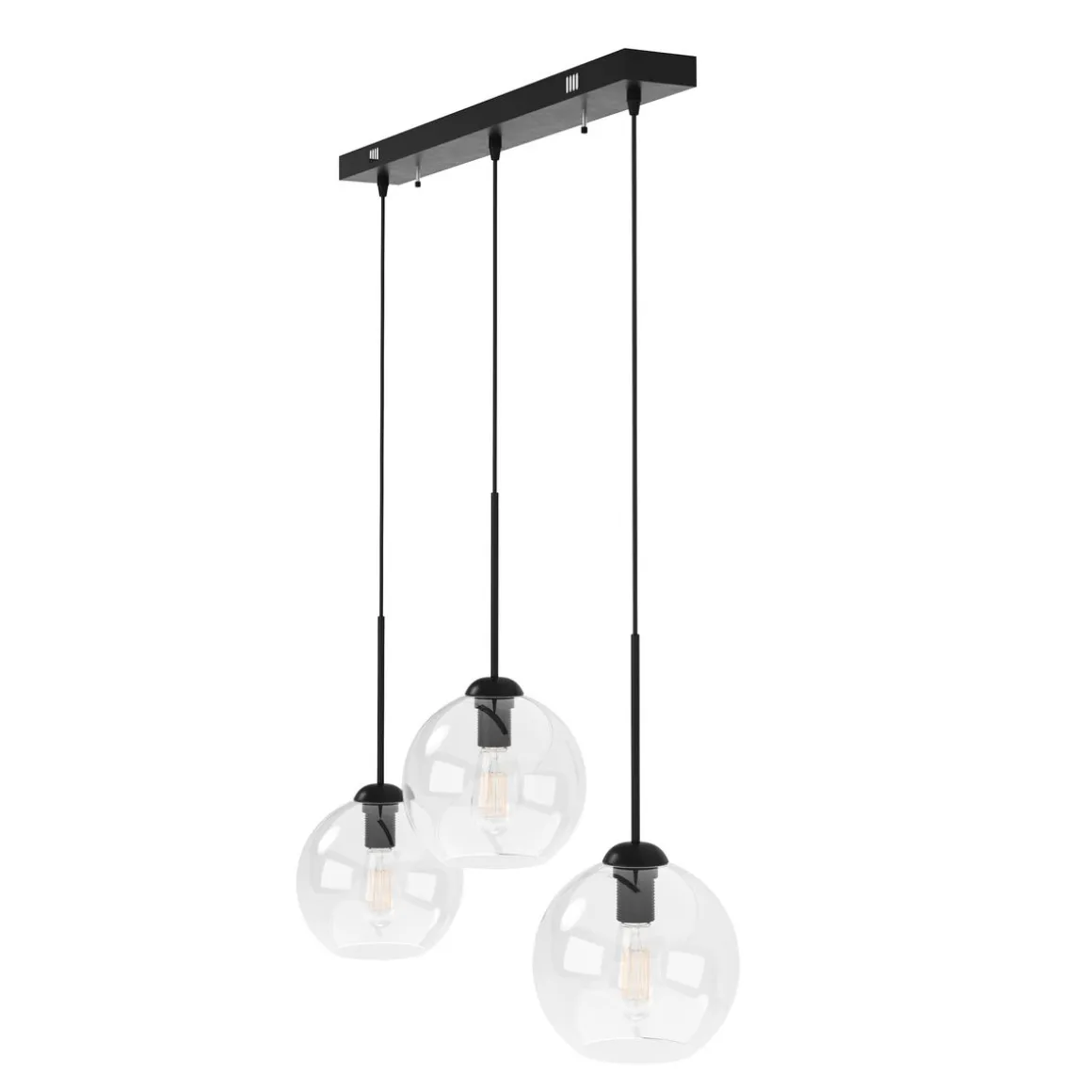 Hängelampe ZINIA 3 Lampen schwarz