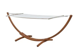 Hängematte beige mit Gestell rund 320 cm