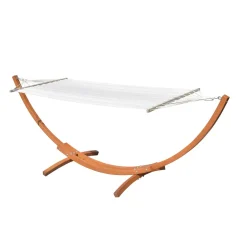Hängematte beige mit Gestell rund 320 cm