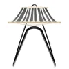 Hängematte mit Gestell 280 cm schwarz/weiss