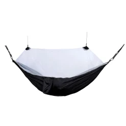 Hängematte mit Moskitonetz 270 x 140 cm schwarz