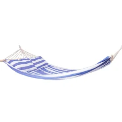 Hängematte 220 x 140 cm blau/weiss