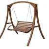 Hängeschaukel mit Gestell aus Holz