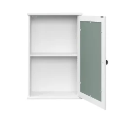 Hängeschrank FONTANA mit Spiegel 34 x 15 x 53 cm weiss