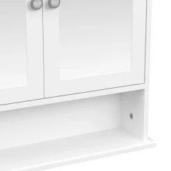 Hängeschrank FONTANA mit Spiegel 56 x 13 x 58 cm weiss