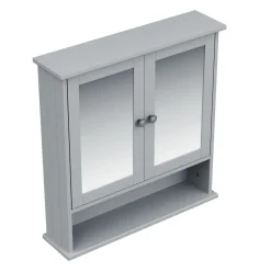 Hängeschrank FONTANA mit Spiegel 56 x 13 x 58 cm grau