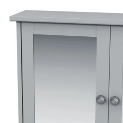 Hängeschrank FONTANA mit Spiegel 56 x 13 x 58 cm grau