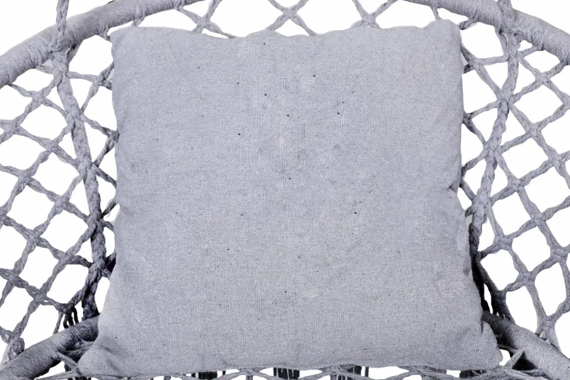 Hängesessel grau mit Kissen