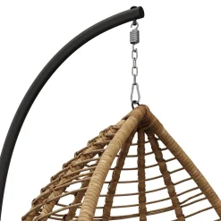 Hängesessel mit Gestell CHILE braun/schwarz