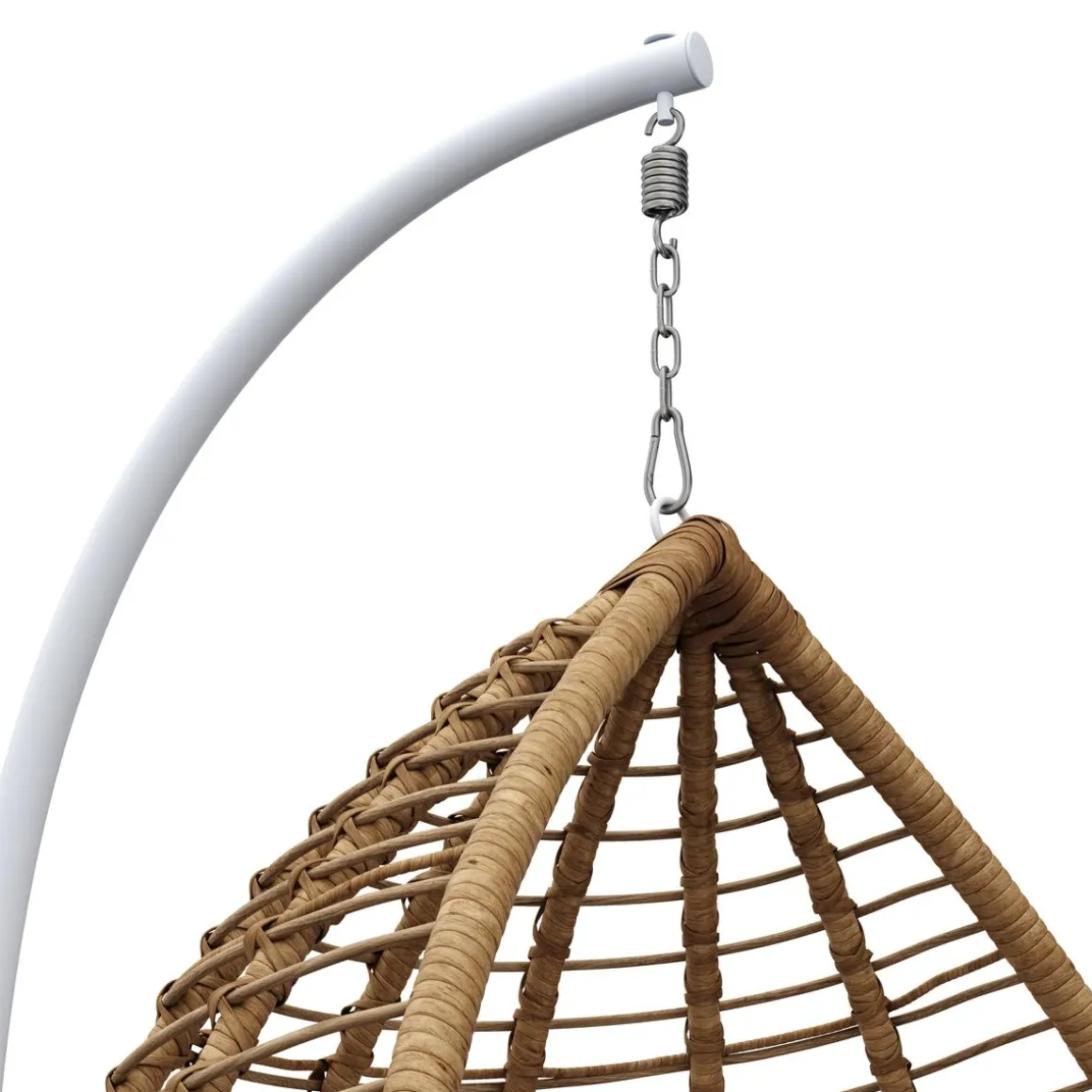 Hängesessel mit Gestell CHILE braun/weiss