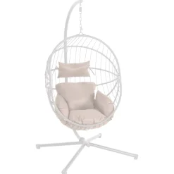 Hängesessel mit Gestell LAOS beige
