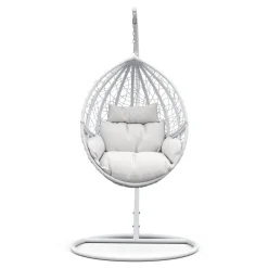 Hängesessel mit Gestell PANAMA weiss/weiss