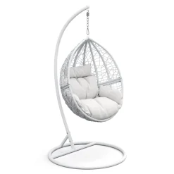 Hängesessel mit Gestell PANAMA weiss/weiss