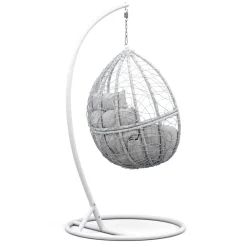 Hängesessel mit Gestell PANAMA weiss/weiss