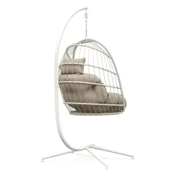 Hängesessel mit Gestell PERU weiss/beige