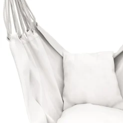 Hängesessel mit Kissen 180 x 125 cm weiss