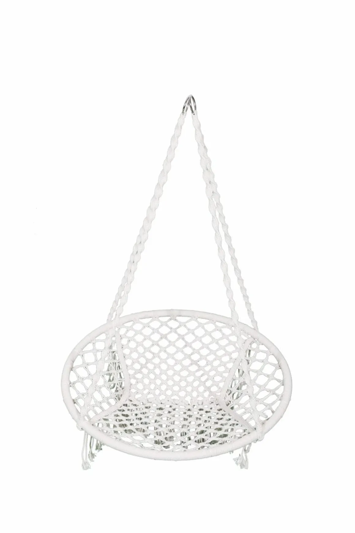 Hängesessel weiss mit Kissen