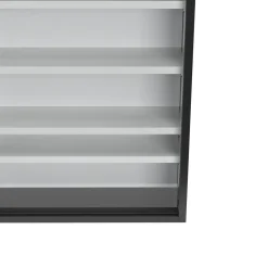 Hängevitrine ELEANOR 80 x 10 x 60 cm schwarz/weiss