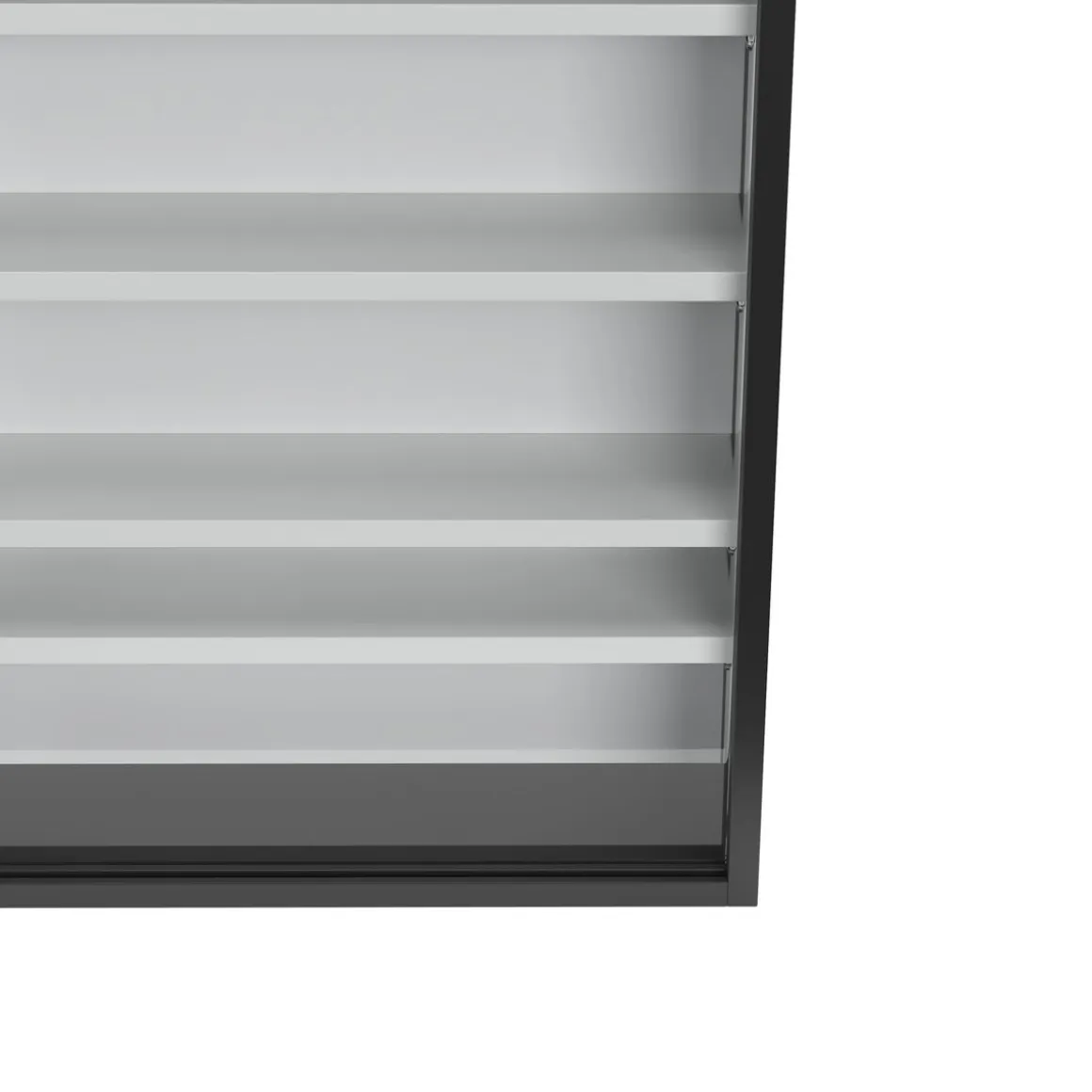 Hängevitrine ELEANOR 80 x 10 x 60 cm schwarz/weiss