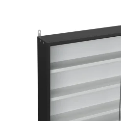 Hängevitrine ELEANOR 80 x 10 x 60 cm schwarz/weiss
