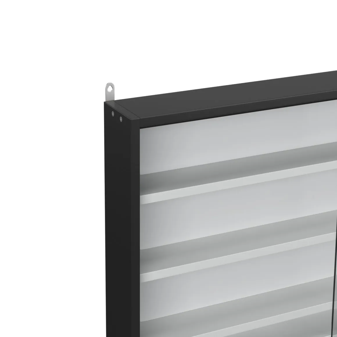 Hängevitrine ELEANOR 80 x 10 x 60 cm schwarz/weiss