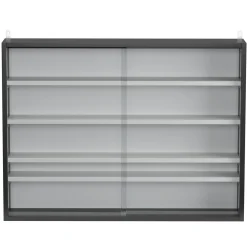 Hängevitrine ELEANOR 80 x 10 x 60 cm schwarz/weiss