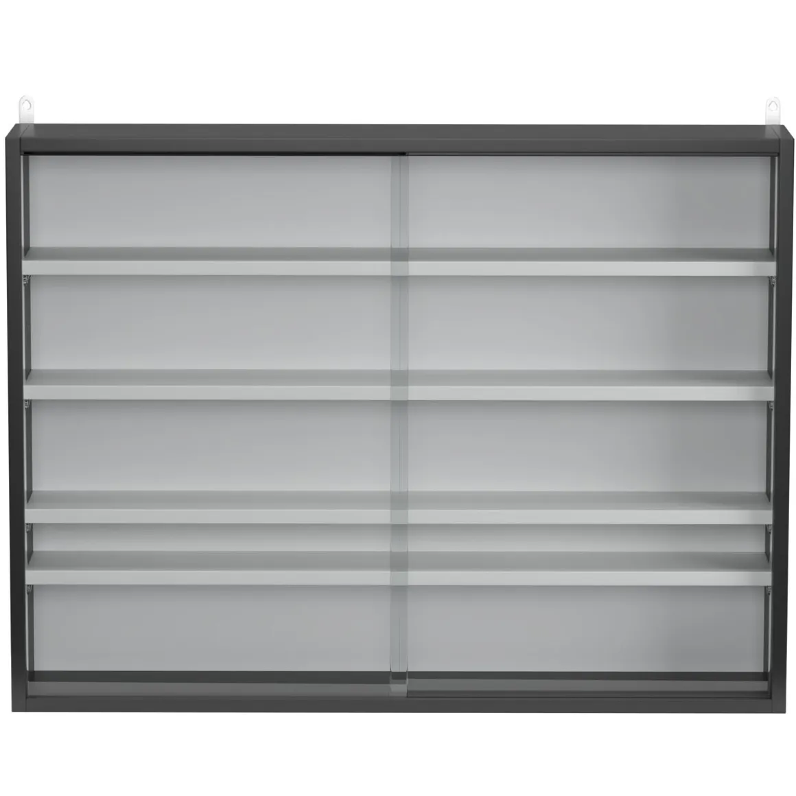 Hängevitrine ELEANOR 80 x 10 x 60 cm schwarz/weiss