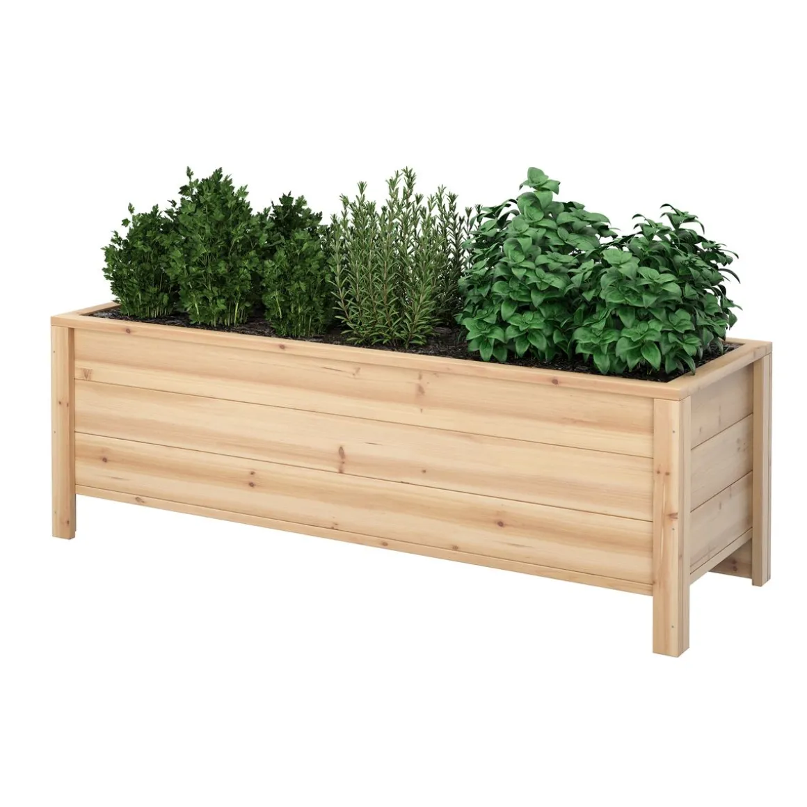 Hochbeet Holz 126 x 44 x 42 cm