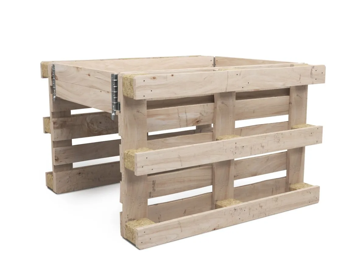 Hochbeet mit 2 Paletten Holz 120 x 109 x 80 cm
