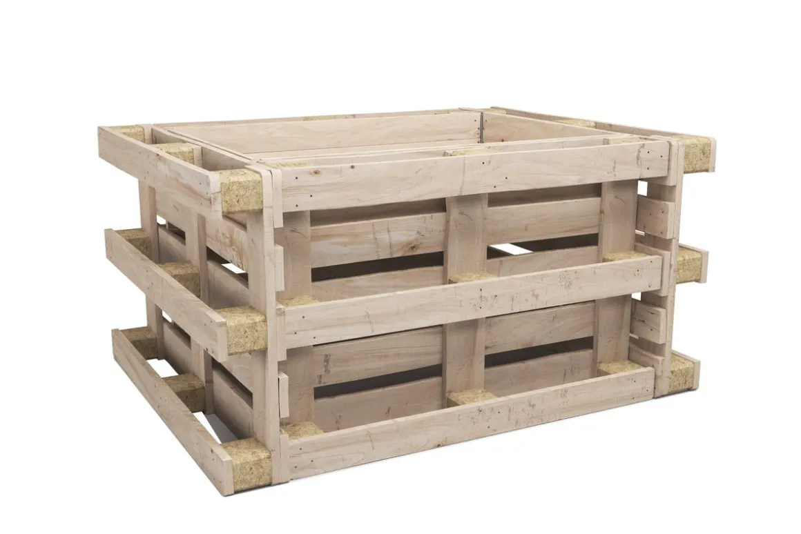 Hochbeet mit 4 Paletten Holz 149 x 120 x 80 cm