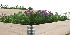 Hochbeet mit 2 Paletten Holz 120 x 80 x 34 cm
