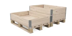Hochbeet mit 2 Paletten Holz 120 x 80 x 34 cm