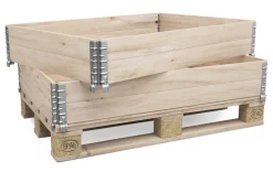 Hochbeet mit 2 Paletten Holz 120 x 80 x 34 cm