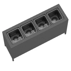Hochbeet Rattan mit 4 Töpfen 100 x 30 x 60 cm schwarz