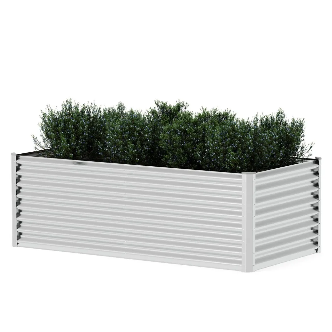 Hochbeet Stahl 180 x 90 x 60 cm silber