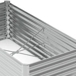 Hochbeet Stahl 180 x 90 x 60 cm silber