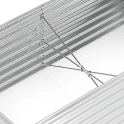 Hochbeet Stahl 180 x 90 x 60 cm silber