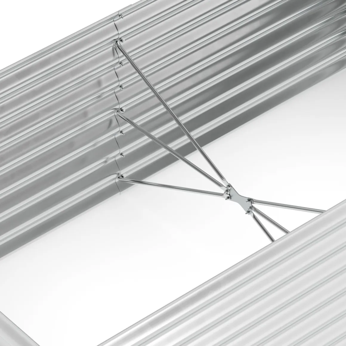 Hochbeet Stahl 180 x 90 x 60 cm silber