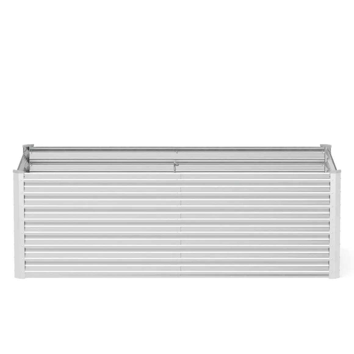 Hochbeet Stahl 180 x 90 x 60 cm silber