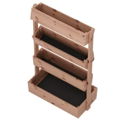 Hochbeet Vertikalbeet Holz 85 x 45 x 140 cm natur